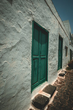 Streets of the town of Teguise, on the Island of Lanzarote, in Spain