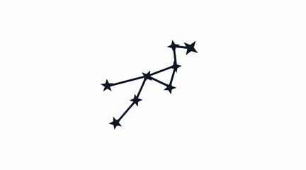 Celestial constellation star pattern linear astrology graphic. © vuy