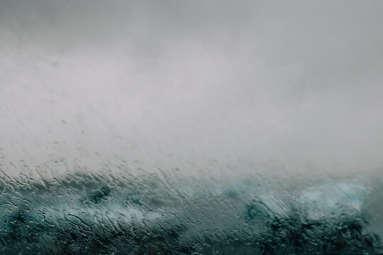Rain on Windshield in Iceland