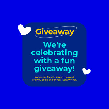Giveaway time for social media banner design template