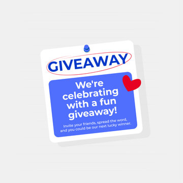 Giveaway time for social media banner design template