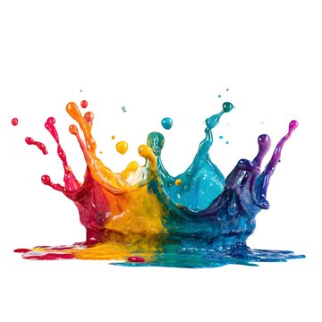 paint splash crown droplets isolated on white background jpg