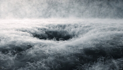 Naklejka premium Soft fog gradient minimal cinematic background with swirling mist, mysterious atmosphere, and dreamy texture, evoking calm and intrigue in surreal landscape