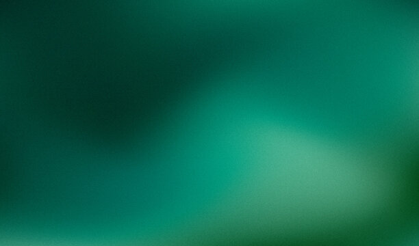 Abstract dark aesthetic background with glowing emerald jade sage green wave deep forest gradient and vintage grainy noise texture