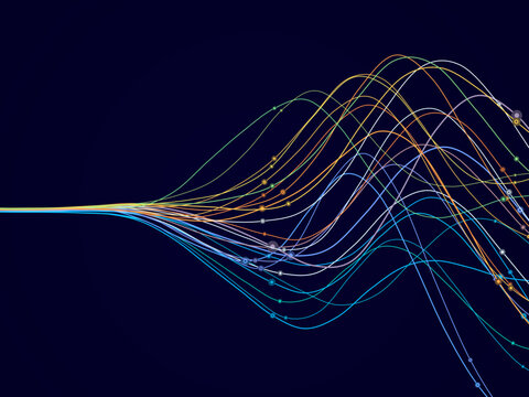 Geometric Vibrant Wavy Lines Texture