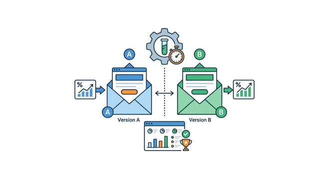 A/B Testing Concept: Email Marketing Comparison and Optimization