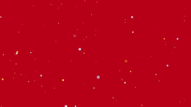 Gold and silver dots blink and drift downward across a vivid red background, creating a festive animated sparkle effect ideal for holiday backdrops, celebration intros, overlays, and event visuals.