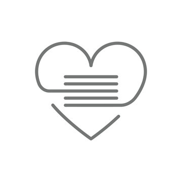 Heart with lines symbol icon 2.