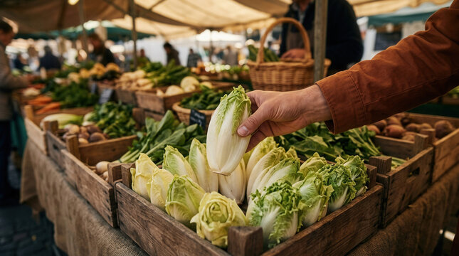 Fresh Produce Selection At Vibrant Outdoor Farmers Market