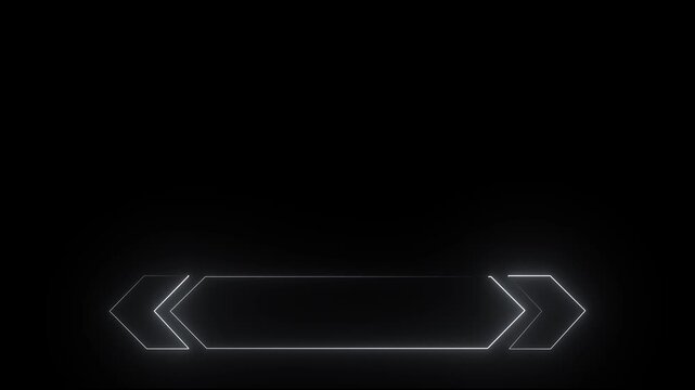 Lower third neon line animation title. Simple and easy to use. Futuristic design lower third banner animation. Broadcast news lower third banner on black background. motion video,,,