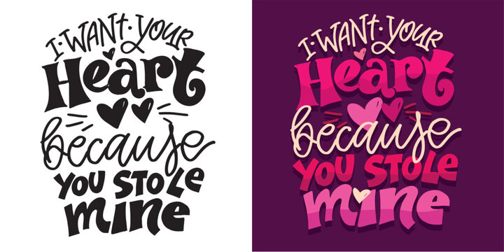 Lettering hand drawn about love for t-shirt design, mug print, bag print, clothes fashion. 100% hand drawn vector image.

