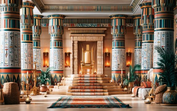 Stunning Ancient Egyptian Pharaonic Throne Room Interior Reconstruction