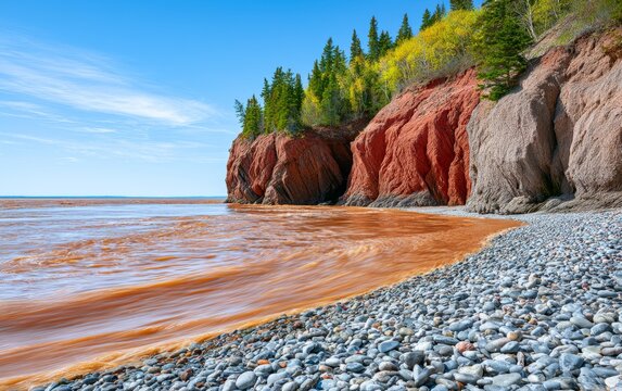 Breathtaking Spring Tides Surging in Bay of Fundy, Canada