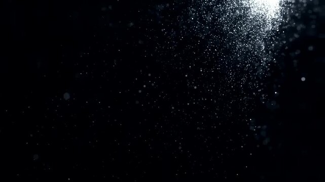 Nye Background Glowing White Dust Particles Floating in Dark Atmosphere Nye Background For Festive Celebration And Abstract Design