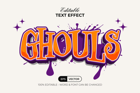Ghouls Editable Text Effect Halloween Style Theme.