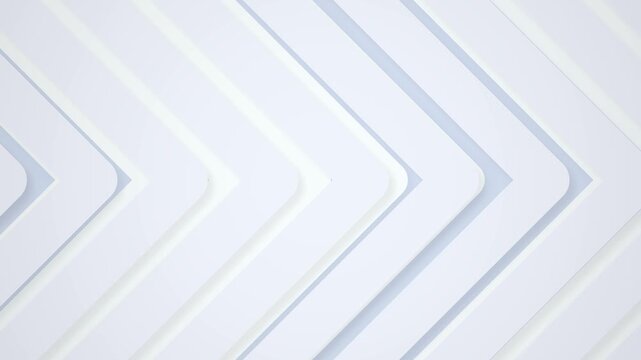 Abstract white chevron pattern moving across black background with cinematic motion for modern design backgrounds