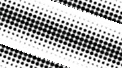 Black and white halftone pattern background. Abstract dotted texture with gradient effect. © MrIdhA