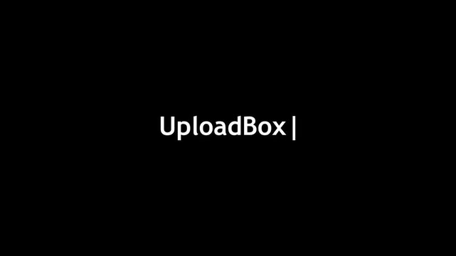 Uploadbox Text Logo on Black Background &ndash; Modern Minimal Typography Design