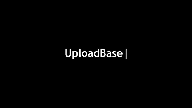 Uploadbase Text Logo on Black Background &ndash; Modern Minimal Typography Design
