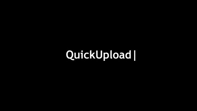 QuickUpload Text Logo on Black Background &ndash; Modern Minimal Typography Design