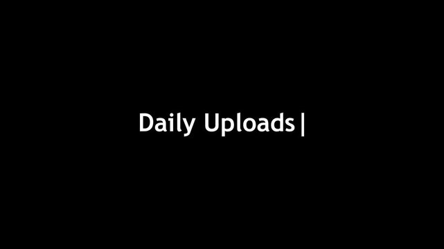 Daily uploads Text Logo on Black Background &ndash; Modern Minimal Typography Design