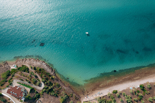  aegean, sea, beach, thassos, greece, seacoast, ocean, water, sand, sandy, parasol, umbrella, summer, sunrise, day, people, vacation, holiday, aerial, view, blue, bay, island, balearic, islands, trans