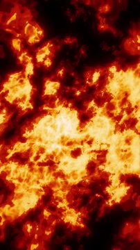 Fire Explosion Anime Vertical Background
Fire explosion background with burning flames shapes and blazes in vertical sized animation