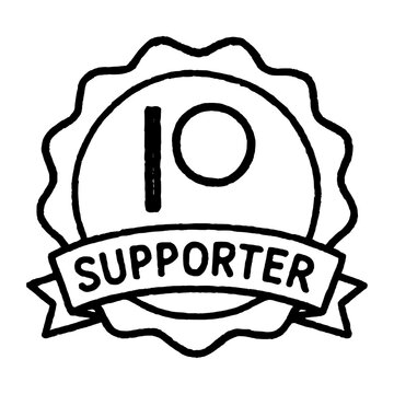 Patreon Supporter Doodle Icon
