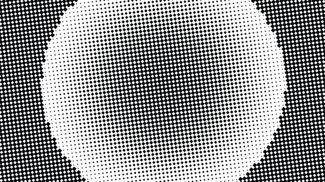 Black and white halftone circle pattern. Abstract dot texture background design.