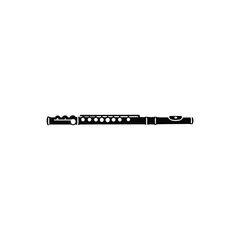 Flute silhouette, isolated on white background © SabHoo7