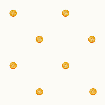 Minimal Yellow Dot Seamless Pattern on Cream Background