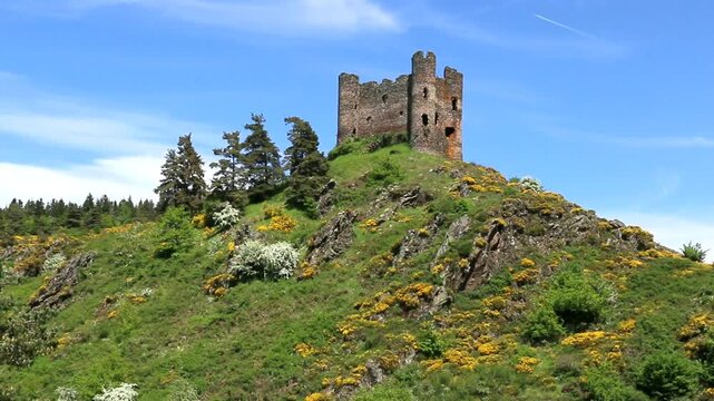 Ruine du ch&acirc;teau moyen&acirc;geux d'Alleuse pr&egrave;s de la Truy&egrave;re.