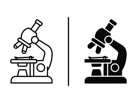 Laboratory Microscope Research Icon  Design 