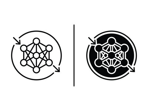 AI Neural Network Synchronization Icon