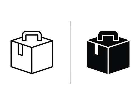Portable Carry Box Icon Design 