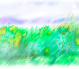 Fototapeta premium abstract, agriculture, art, artwork, autumn, backdrop, background, banner, bloom, blue, brush, cloud, cloudscape, countryside, cover, design, drawing, ecology, evening, field, floral, flower, grass, g
