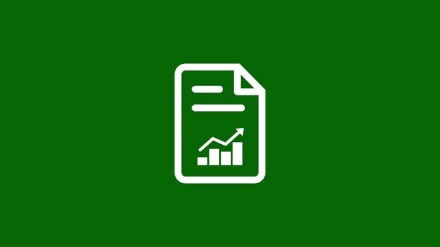 Business Document File Line Icon animation. Animated line art paper document icon representing legal contract file agreement and corporate paperwork icon.