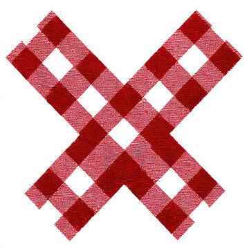 Red Check Mark and Cross Mark Icons Isolated on White Background