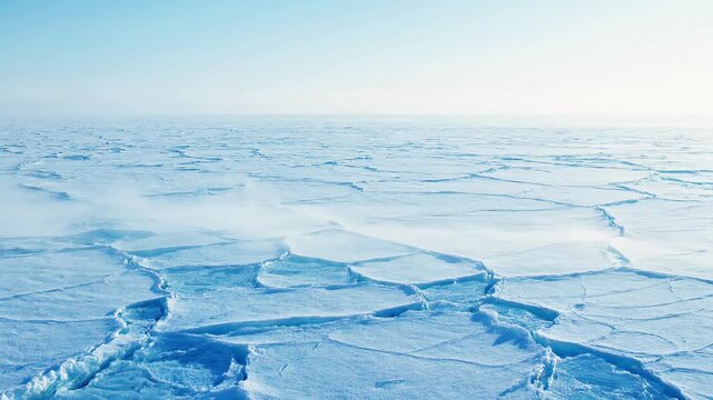 Vast frozen arctic ice landscape with deep cracks and textures winter cold nature glacier snow winter cold nature