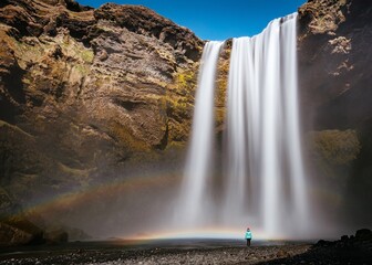 waterfall in rainbow © NATURE