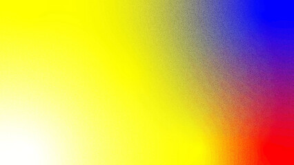 Gradient background features a bold shift from vivid yellow to deep blue and intense red tones with a grainy texture that offers a striking visual impact for professional creative applications. © UD