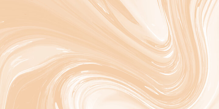 Abstract Cream and Chocolate Liquid Wave Swirl Background with Smooth Melted Dessert Texture, Sweet Food Design Vector Illustration and Flowing Spiral Pattern Wallpaper