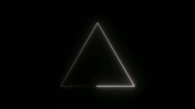 neon light Triangle animation video.4k stock video