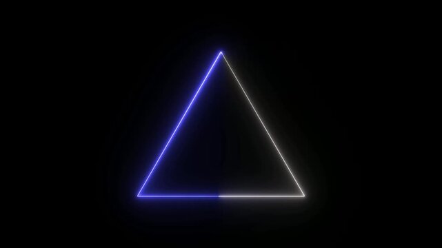 neon light Triangle animation video.4k stock video