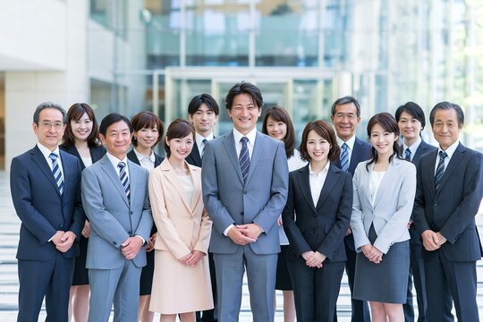 未来を切り拓くプロフェッショナルな日本人ビジネスチーム
