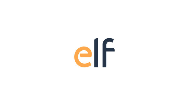 Minimalist elf wordmark logo design.