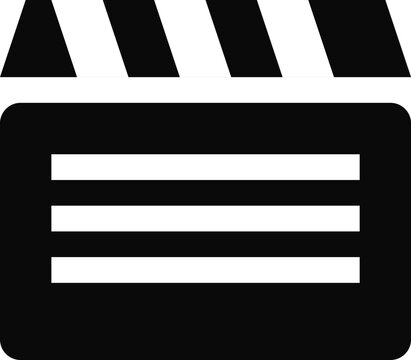 Essential Clapperboard Icon for Film and Video Production Symbolizing Action and Scene Start