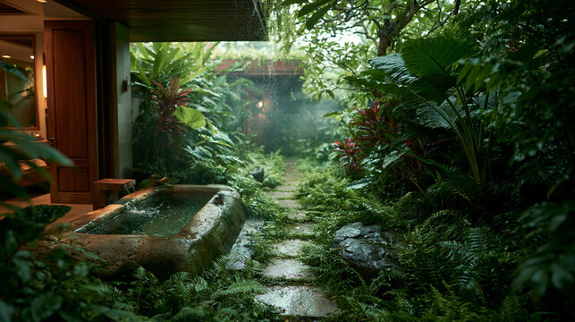 Tropical Garden Spa Retreat With Natural Hot Spring Bath