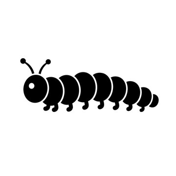 Black Caterpillar Silhouette 