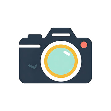 Camera icon for photography apps. Digital camera symbol for web design and media interfaces.